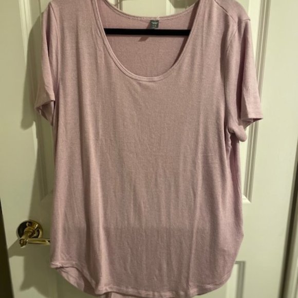 LIght Pink Short Sleeved Knit top NWT - Picture 1 of 3